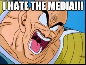 I hate the media!!! | I HATE THE MEDIA!!! | image tagged in dragon ball z | made w/ Imgflip meme maker