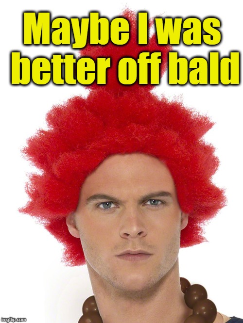 Maybe I was better off bald | made w/ Imgflip meme maker