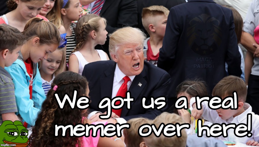 Little Memer | #MemeArmy | image tagged in memers,donald trump,pepe the frog,funny memes | made w/ Imgflip meme maker