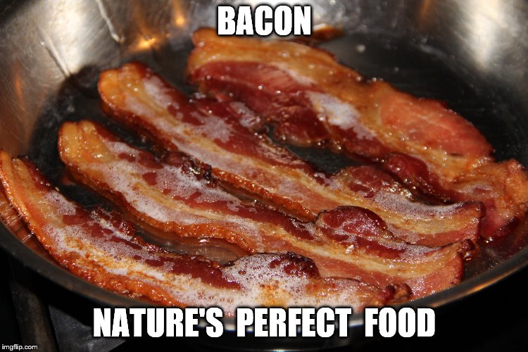 Bacon | BACON; NATURE'S  PERFECT  FOOD | image tagged in bacon,perfection,fried,beautiful bacon | made w/ Imgflip meme maker