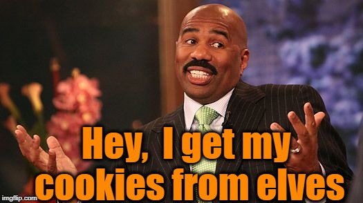 shrug | Hey,  I get my cookies from elves | image tagged in shrug | made w/ Imgflip meme maker