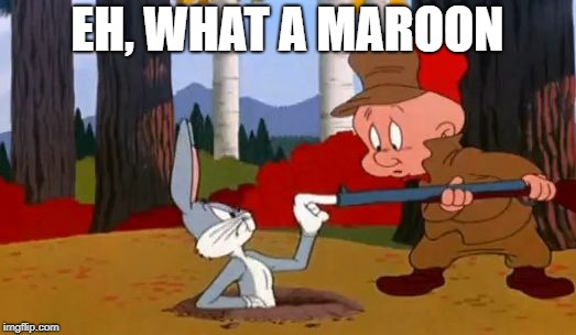 bugs bunny out smarts again |  EH, WHAT A MAROON | image tagged in looney tunes | made w/ Imgflip meme maker
