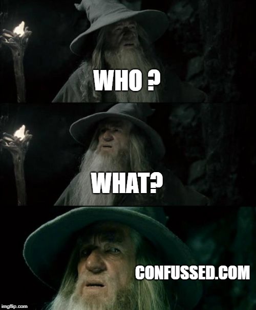 gandalf confused.com |  WHO ? WHAT? CONFUSSED.COM | image tagged in memes,confused gandalf | made w/ Imgflip meme maker