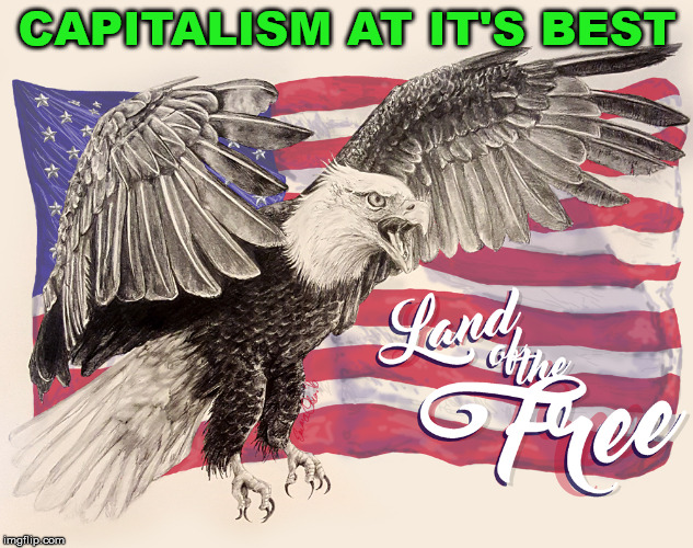 Capitalism is the best system | CAPITALISM AT IT'S BEST | image tagged in capitalism,troops,freedom,america,patriotism | made w/ Imgflip meme maker
