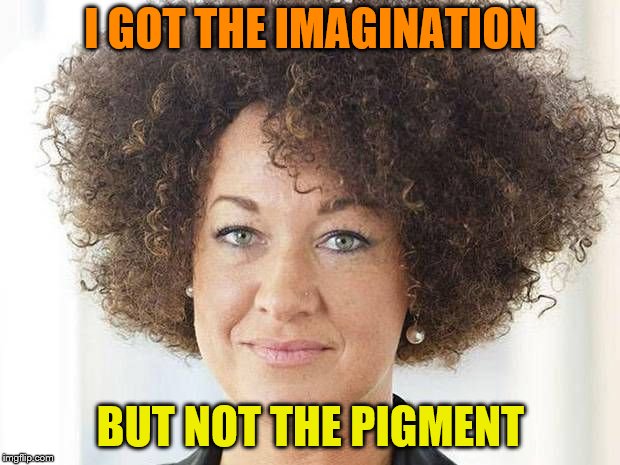 Rachel Dolezal | I GOT THE IMAGINATION BUT NOT THE PIGMENT | image tagged in rachel dolezal | made w/ Imgflip meme maker