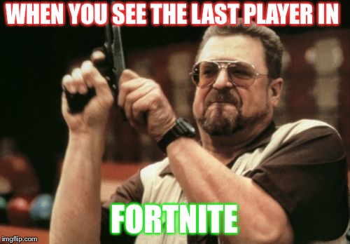 Am I The Only One Around Here | WHEN YOU SEE THE LAST PLAYER IN; FORTNITE | image tagged in memes,am i the only one around here | made w/ Imgflip meme maker