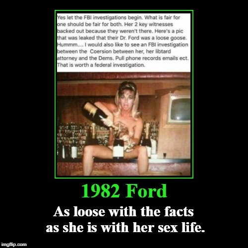 1982 Ford | 1982 Ford | As loose with the facts as she is with her sex life. | image tagged in christina ford,doctor,loose as a goose,liberal,whore,biatch | made w/ Imgflip demotivational maker
