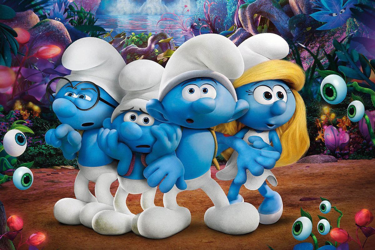 High Quality Timid Smurfs Blank Meme Template