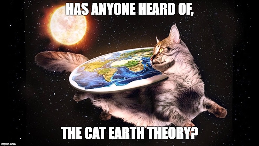 Cat Earth theory | HAS ANYONE HEARD OF, THE CAT EARTH THEORY? | image tagged in kitty,kitten,cat,earth,flat earth,theory | made w/ Imgflip meme maker