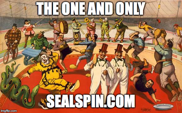 circus | THE ONE AND ONLY SEALSPIN.COM | image tagged in circus | made w/ Imgflip meme maker