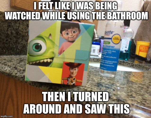 Disney tissue box | I FELT LIKE I WAS BEING WATCHED WHILE USING THE BATHROOM; THEN I TURNED AROUND AND SAW THIS | image tagged in disney,tissue | made w/ Imgflip meme maker