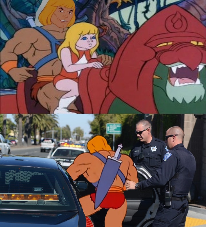 High Quality He man arrested Blank Meme Template