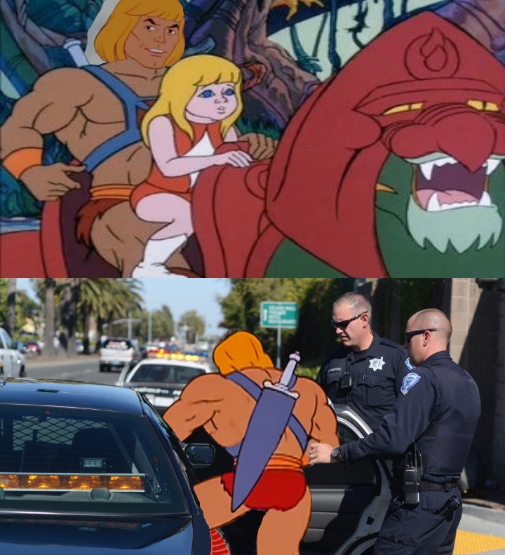 He man arrested Blank Meme Template