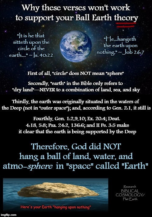 does scripture say the earth is flat or round