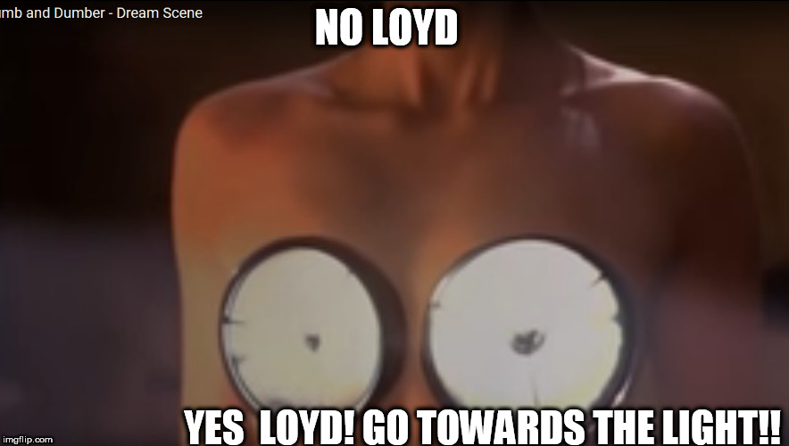 NO LOYD YES  LOYD! GO TOWARDS THE LIGHT!! | made w/ Imgflip meme maker