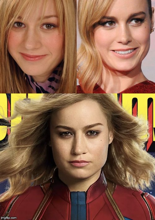 Brie Larson Nose | image tagged in captain marvel | made w/ Imgflip meme maker