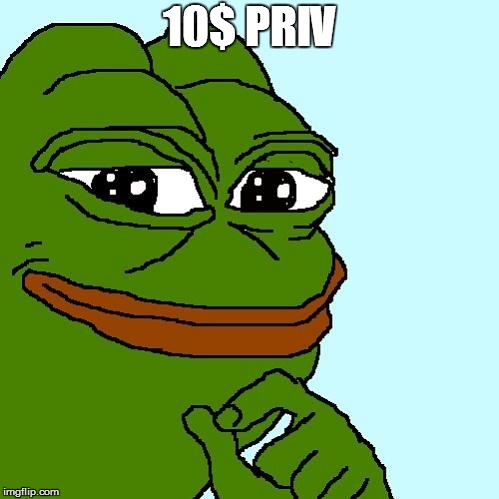 pepe | 10$ PRIV | image tagged in pepe | made w/ Imgflip meme maker