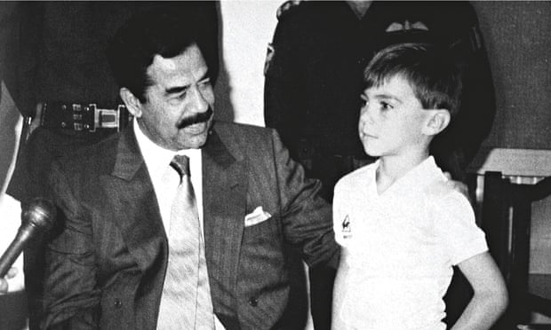Saddam and boy Blank Meme Template