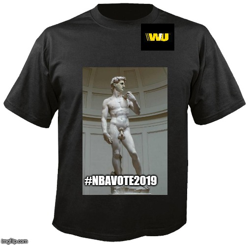 Blank T-Shirt | #NBAVOTE2019 | image tagged in blank t-shirt | made w/ Imgflip meme maker