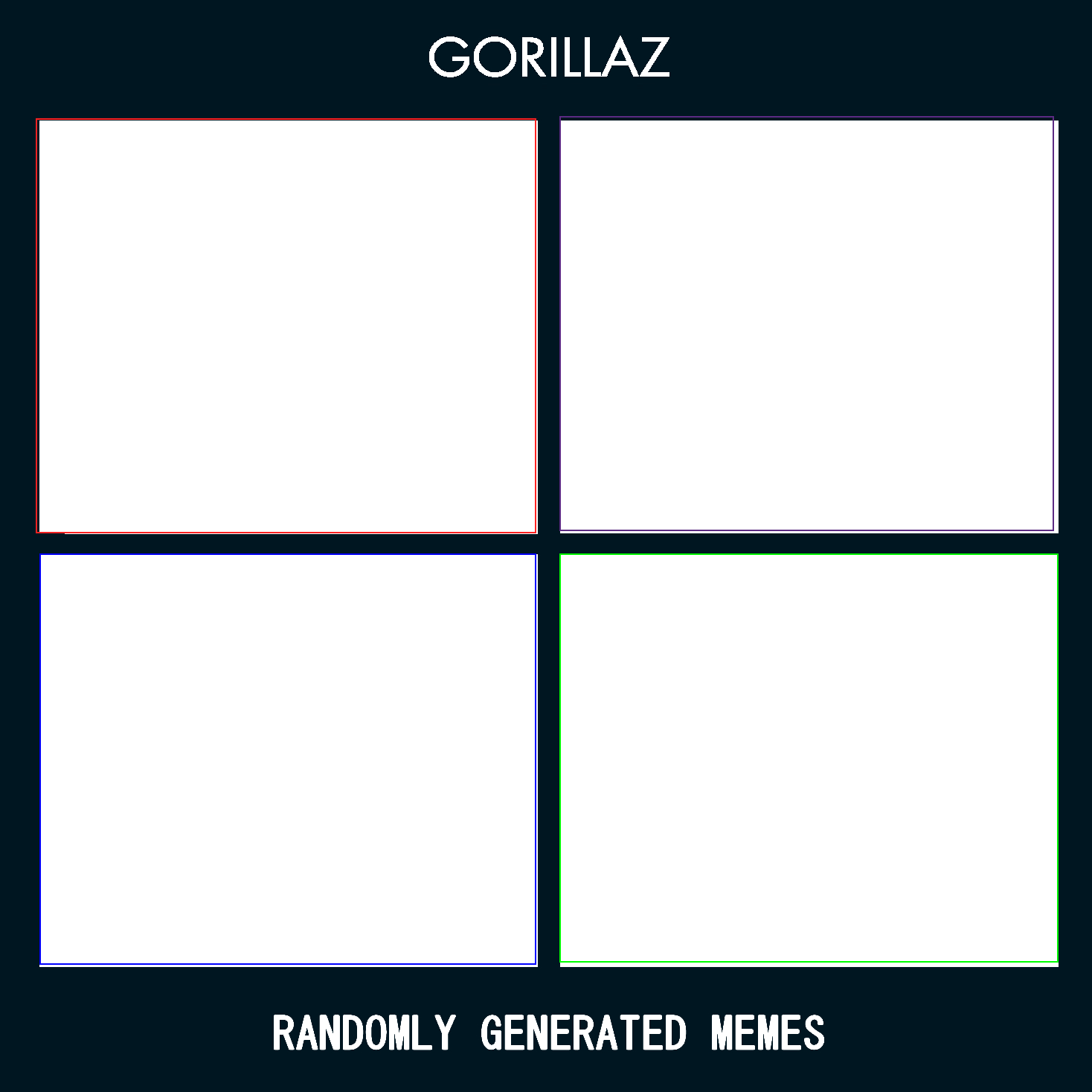 High Quality Gorillaz Demon Dayz Blank Meme Template