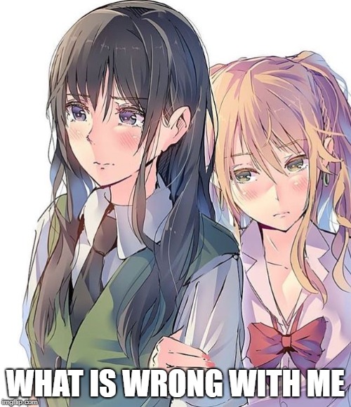 Seriously What is Wrong with Me?! | WHAT IS WRONG WITH ME | image tagged in yuri | made w/ Imgflip meme maker