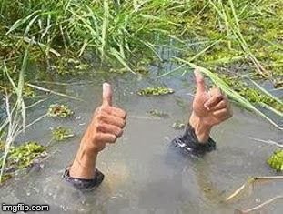 FLOODING THUMBS UP | image tagged in flooding thumbs up | made w/ Imgflip meme maker
