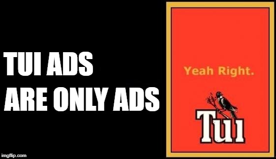 Tui | TUI ADS; ARE ONLY ADS | image tagged in tui | made w/ Imgflip meme maker