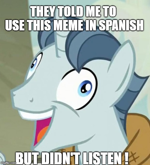 THEY TOLD ME. BUT I DIDN'T LISTEN | THEY TOLD ME TO USE THIS MEME IN SPANISH; BUT DIDN'T LISTEN ! | image tagged in they told me but i didn't listen | made w/ Imgflip meme maker
