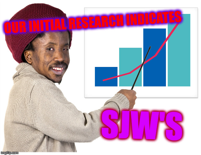 OUR INITIAL RESEARCH INDICATES SJW'S | made w/ Imgflip meme maker