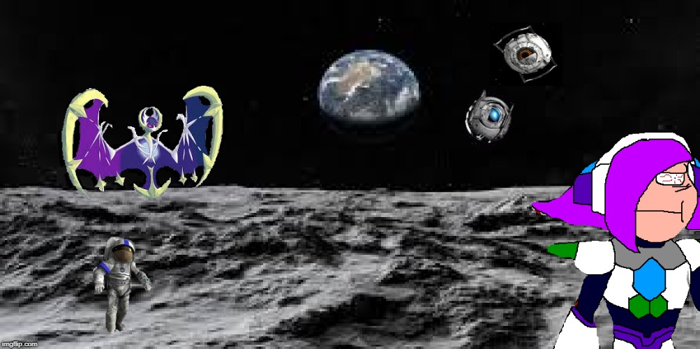 Welcome to the Moon | image tagged in pokemon sun and moon,moon,space core,lumine,lunala,welcome to the moon loser | made w/ Imgflip meme maker