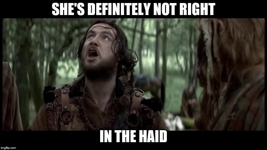 SHE'S DEFINITELY NOT RIGHT IN THE HAID | made w/ Imgflip meme maker