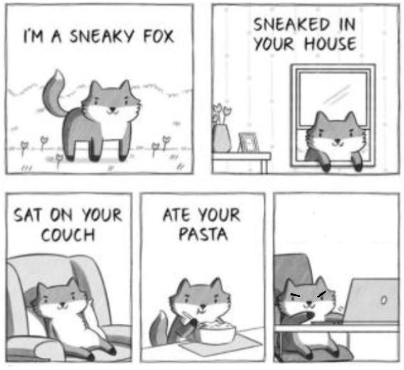 Sneaky fox Blank Meme Template