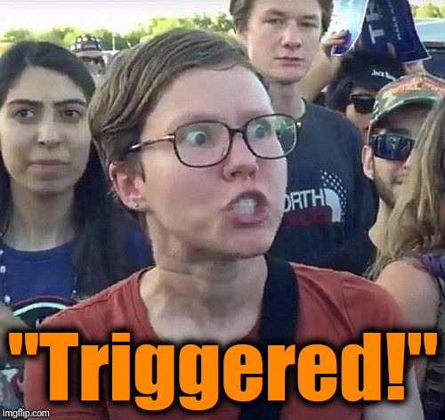 foggy | "Triggered!" | image tagged in triggered feminist | made w/ Imgflip meme maker