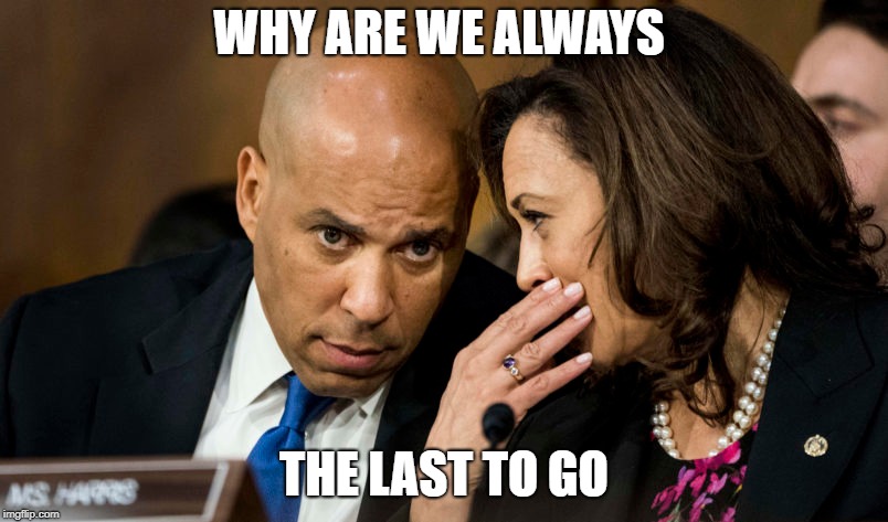Senators conversing | WHY ARE WE ALWAYS; THE LAST TO GO | image tagged in american politics | made w/ Imgflip meme maker