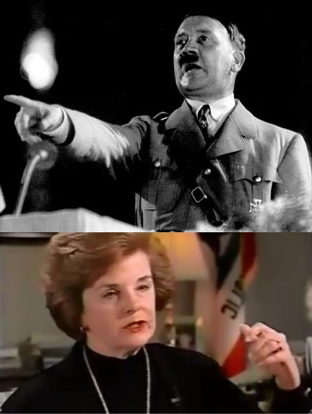 High Quality Hitler Feinstein Blank Meme Template