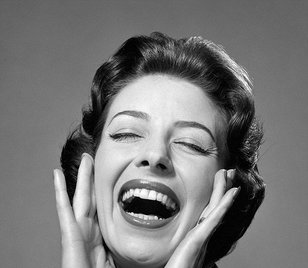 High Quality Retro lady laughing Blank Meme Template