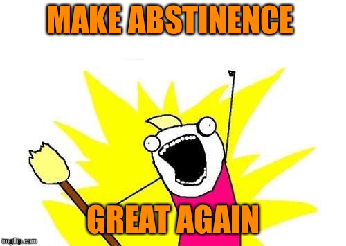X All The Y Meme | MAKE ABSTINENCE GREAT AGAIN | image tagged in memes,x all the y | made w/ Imgflip meme maker
