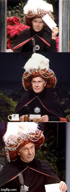 Johnny carson as carnac the magnificent Blank Meme Template