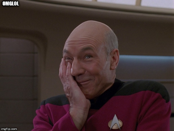Picard Holding In A Laugh | OMGLOL | image tagged in picard holding in a laugh | made w/ Imgflip meme maker