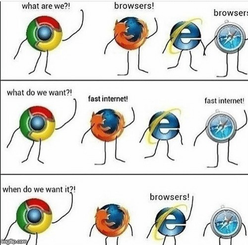 Some of them are just slow in the head | image tagged in browsers,memes,funny,slow | made w/ Imgflip meme maker