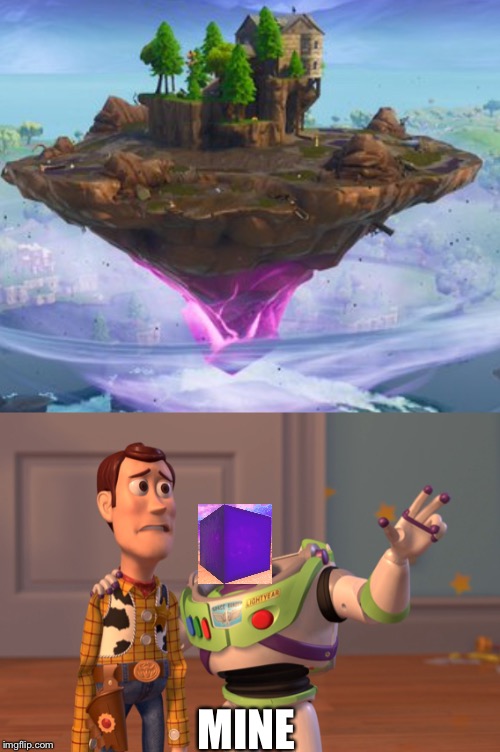 Cube's house | MINE | image tagged in cube,loot lake,x x everywhere | made w/ Imgflip meme maker