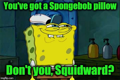 Don't You Squidward Meme | You've got a Spongebob pillow Don't you, Squidward? | image tagged in memes,dont you squidward | made w/ Imgflip meme maker