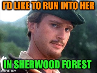 I’D LIKE TO RUN INTO HER IN SHERWOOD FOREST | made w/ Imgflip meme maker