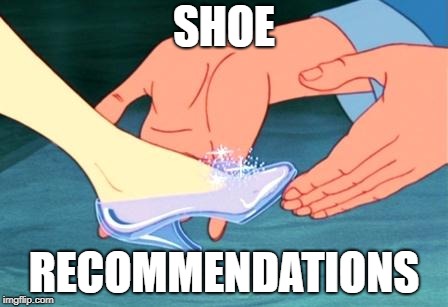 cinderella shoe fits | SHOE; RECOMMENDATIONS | image tagged in cinderella shoe fits | made w/ Imgflip meme maker