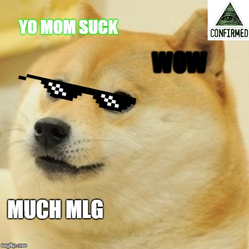 Doge Meme | YO MOM SUCK; WOW; MUCH MLG | image tagged in memes,doge | made w/ Imgflip meme maker