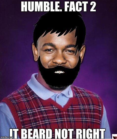 Bad Luck Brian | HUMBLE. FACT 2; IT BEARD NOT RIGHT | image tagged in memes,bad luck brian | made w/ Imgflip meme maker