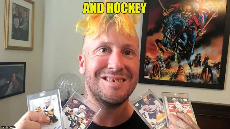 Hockey cards | AND HOCKEY | image tagged in hockey cards | made w/ Imgflip meme maker