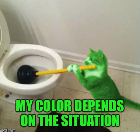 RayCat's toilet | MY COLOR DEPENDS ON THE SITUATION | image tagged in raycat's toilet | made w/ Imgflip meme maker