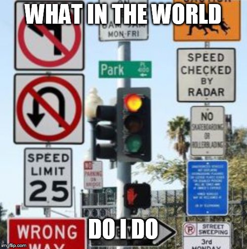 Help! The Road is Broken | WHAT IN THE WORLD; DO I DO | image tagged in road,wtf,funny street signs,help | made w/ Imgflip meme maker