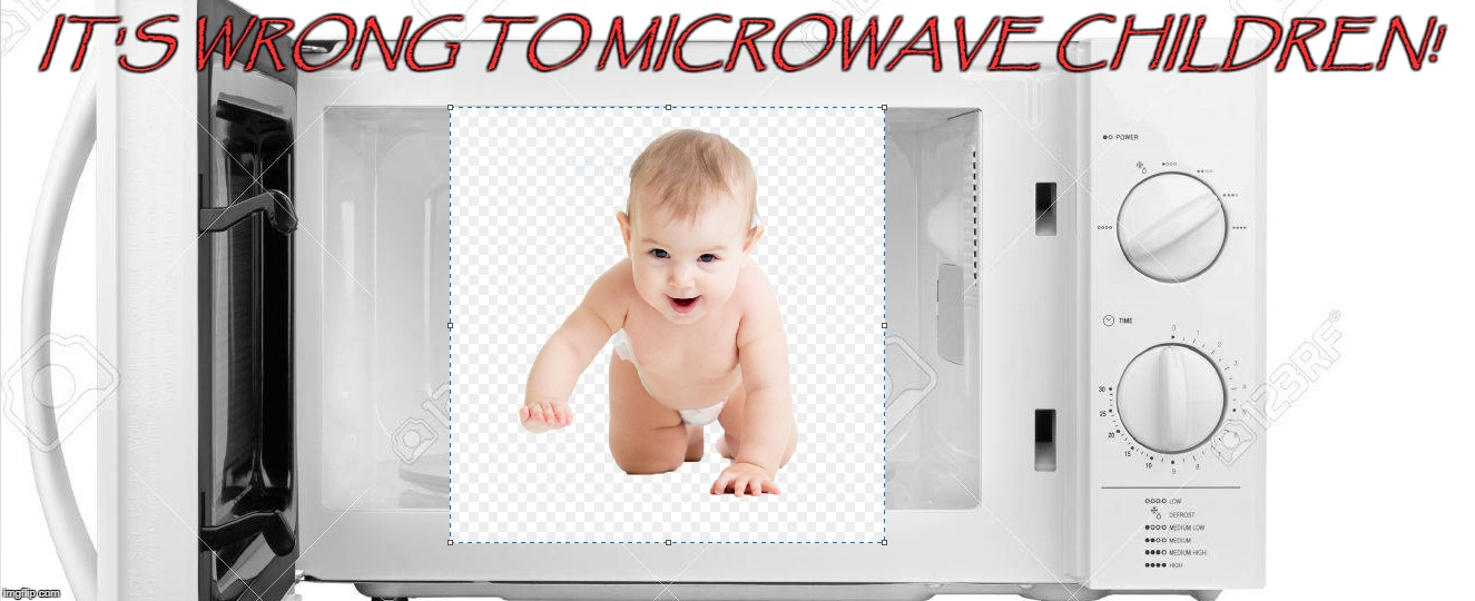 IT'S WRONG TO MICROWAVE CHILDREN! | image tagged in memes,microwave,children | made w/ Imgflip meme maker